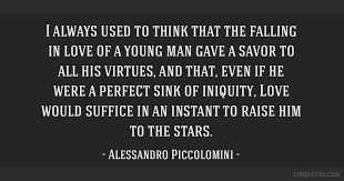 falling in love of a young man gave