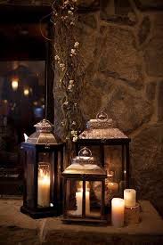 Mantel Dec Hearth Decor Lanterns Decor Winter Wedding Candles