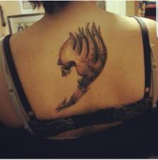 2020 popular fairy tail tattoo trends in novelty & special use, costume props, costume accessories, beauty & health with fairy tail tattoo and fairy tail. 3d Grey Fairy Tail Symbol Tattoo On Upper Back For Girls