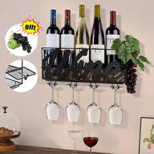 Check spelling or type a new query. Wall Mounted Wine Rack Metal Hanging Cabinet Liquor Bottle Organizer Display Uk Ebay