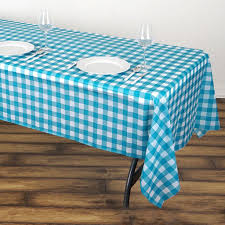 Black And White Checkered Tablecloth Plastic Buffalo Plaid Tablecloth 54 X 108 White Turquoise Rectangular Spill Proof Tablecloths Disposable Checkered Plastic Vinyl Waterproof Tablecloths Plastic Table Covers Plaid Tablecloth Table Covers