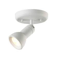 Hampton Bay 1 Light Multi Directional Led White Semi Flush Mount Dc5176wh C Light Fixtures Flush Mount Light Fixtures Track Lighting Fixtures