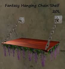 Add chains and hang them from hooks on a wooden rung above your deck chairs or sofa turns them into the functional garden decor. Second Life Marketplace Hanging Chain Shelf