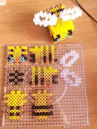 Minecraft and perler beads are . Minecraft Bee With Hama Beads In 2021 Hama Beads Design Perler Crafts Hamma Beads Ideas