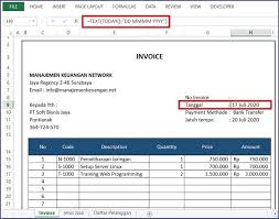 Contoh Invoice Penagihan Jasa Produk Excel Dan Cara Buat Tanggal Keuangan