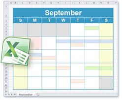 Both templates include mini monthly calendars in the lower right with the current week highlighted. Excel Calendar Template Printable Calendar