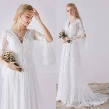 Maybe you would like to learn more about one of these? Robe De Mariee Hippie Manche Longue Blanche Dentelle Champetre