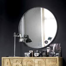 Miroir Rond En Verre Teinte Et Metal Noir D90 Maisons Du Monde Miroirs En Verre Miroir Rond Miroir En Metal Noir