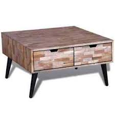 Holland coffee table 4 drawers 1 bottom shelf mahogany colour tek168 ct 004 hsr fl free delivery in singapore 4 drawer holland coffee. Vidaxl Reclaimed Teak Wood Coffee Side Accent End Table W 4 Drawers Living Room Ebay