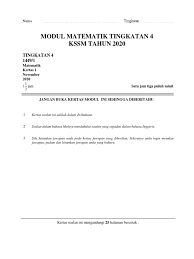 Modul Kssm T4 K1 Pdf
