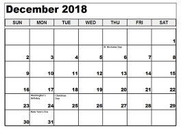 Dec 2018 Calendar Canada 2018 Calendar Template Calendar 2019 Template Printable Calendar Template
