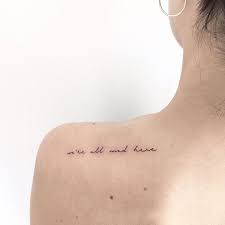 Small Tattoo Ideas According To Your Zodiac Shoulder Tattoos For Women Cursive Tattoos Shoulder Tattoo Quotes
