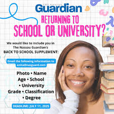𝑺𝒑𝒐𝒏𝒔𝒐𝒓𝒆𝒅 𝑷𝒐𝒔𝒕 𝐀𝐫𝐞 𝐘𝐨𝐮 𝐨𝐫 𝐘𝐨𝐮𝐫 𝐂𝐡𝐢𝐥𝐝  𝐇𝐞𝐚𝐝𝐢𝐧𝐠 𝐁𝐚𝐜𝐤 𝐭𝐨 𝐒𝐜𝐡𝐨𝐨𝐥 𝐨𝐫 𝐔𝐧𝐢𝐯𝐞𝐫𝐬𝐢𝐭𝐲? The  Nassau Guardian wants to feature you in our 𝐁𝐚𝐜𝐤 𝐭𝐨 𝐒𝐜𝐡𝐨𝐨𝐥  𝐒𝐮𝐩𝐩𝐥𝐞𝐦𝐞𝐧𝐭, a special edition ...