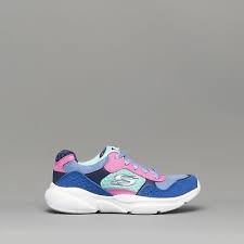 skechers meridian charted girls athletic sporty sneakers trainers blue multi ebay