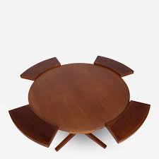 The insert plate can be stowed under the table top. Dyrlund A Dyrlund Teak Lotus Or Flip Flap Dining Table 1960 S