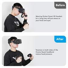 Q4 Kiwi Design Head Strap For Oculus Quest 1 Black Oculus Vr Accessories Vr Glasses