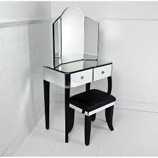 Sorrento Mirrored Dressing Table Set Bedroom Vanity Set White Vanity Table Corner Table Designs