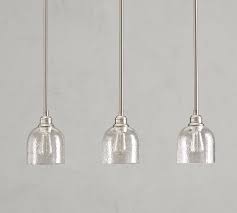 Custom Textured Glass 3 Light Pendant Pottery Barn