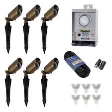 Low Voltage Led Landscape Lighting Kit 6 Spotlight Kit