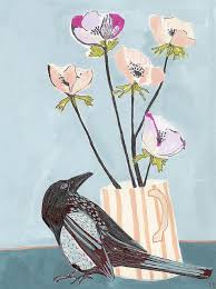 Look At The Birds Of The Air And The Flowers Of The Field Bird And Flowers Flower Painting Bird Art Art