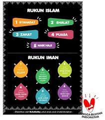 Di dalam islam ada dua rukun yang berfungsi sebagai pilar ajaran, yakni rukun islam dan rukun iman. Jual Bubby Poster Kids High Contrast Poster Rukun Islam Dan Rukun Iman Online April 2021 Blibli