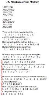 Not Angka Pianika Biarlah Semua Berlalu DJ