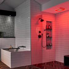 Bathroom vent fan with led light. Broan Nutone Chromacomfort Multi Colored Light Bathroom Exhaust Fan Multi Color Led Ventilation Fan Integrated White And Bath Fan Base Housing Bath Exhaust Fan