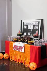 Birthday Ideas In Miami Miami Heat Basketball Birthday Party Ideas Photo 1 Of 14 Basketball Party Basketball Birthday Parties Basketball Birthday