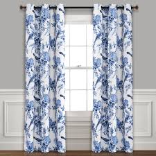 This floral pattern curtain is showed in the country style. Farmhouse Bird And Flower Insulated Grommet Blackout Window Curtain Panel Set Lush Decor Www Lushdecor Com Lushdecor