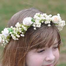 Something So Simple About A Rose And Babies Breath Floral Crown Floral Flowers Flowercrown H Flower Girl Wreaths Fresh Wedding Flowers Wedding Hair Pieces