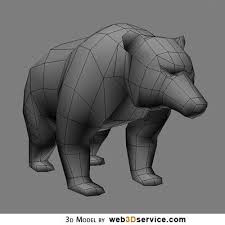 Bear 3d Model Low Poly Character 2d Game Art Low Poly Art