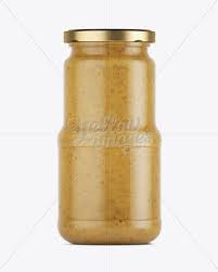 Download Glass Jar Of Mustard Sauce Mockup In Jar Mockups On Yellow Images Object Mockups PSD Mockup Templates