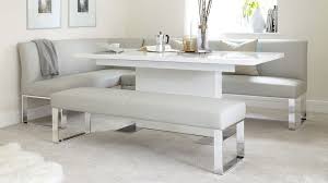 Contemporary dining sets offer the opportunity for making lunch or dinner into more than just a. Sanza White Gloss And Loop 7 Seater Right Hand Corner Bench Dining Set Corner Bench Dining Table Dining Corner Dining Room Small