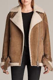 Allsaints New Arrivals Hawley Oversized Shearling Biker Crafted In Luxuriously British Shearling This Oversized Shearli Ropa Ropa De Invierno Moda De Ropa
