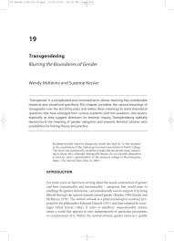 Maria wants to become a famous scientist. Pdf Transgendering Blurring The Boundaries Of Gender