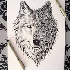 Voir plus d'idées sur le thème loup mandala, loup, tatouage loup. Voll Schon Gezeichnet Animal Tattoos Wolf Drawing Tattoo Wolf Drawing
