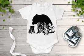 Download Floral Bear Svg Floral Baby And Mama Bear Svg Cut Files Floral Bear Clipart