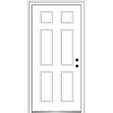 Planning an unique house is now more accessible than ever with our extensive selection of exterior fiberglass doors. National Door Company Zz09672l Steel Brilliant White Left Hand In Swing Prehung Front Door 6 Panel 32 X 96 Amazon Com Industrial Scientific