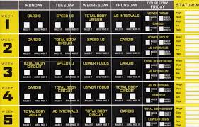 T25 Calendar Fitness Workout Schedule Workout Calendar