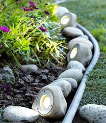 Landscape Lights That Look Like Rocks Front Yard Landscaping Design Landscape Lighting Kits Landscaping With Rocks