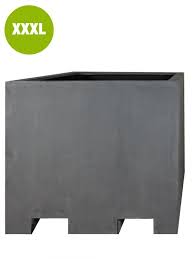 Cube Fiberglas Blumenkubel In 85x100x100cm Grau Blumenkubel Kubel Und Fiberglas