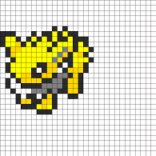 Jolteon Kandi Pattern Pokemon Cross Stitch Kandi Patterns Perler Patterns