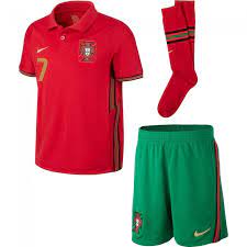 On sale from £27.99 sale view. Nike Portugal Home Ronaldo 7 Little Boys Kit 2020 2021 Fan Style Printing