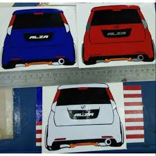 Perodua aruz, harga aruz 2019 (review kereta baru) via mypt3.com. Stiker Gambar Kereta Perodua Alza Stiker Custom Made Cutting Shopee Malaysia