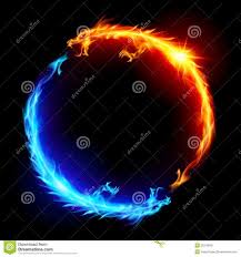 Where yin stands for dark swirl and yang stand for white (light) part of anything. Ice Fire Yin Yang Tattoo Design