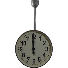 Check out our antique double sided clock selection for the very best in unique or custom, handmade pieces from our shops. Vintage Grey Industrial Double Sided Clock Design Market