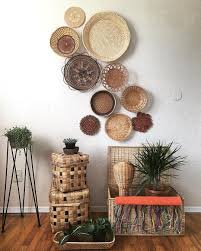 New New Scalloped Edge Theme The Largest Basket Is Simple And Neutral So I Added More Ornate And Colorful Basket Wall Decor Baskets On Wall Basket Wall Art
