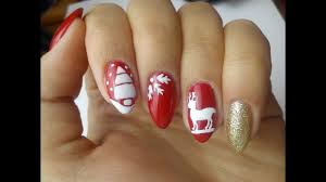 Swiateczne Zdobienia Christmas Nails Sugar Effect Youtube
