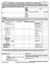 Insurance is a fairly paperwork intensive sector. Acord 22 Intermodal Interchange Certificate Of Insurance Form