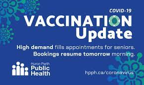 Huron perth public health is a public health unit located in ontario, canada. Huron Perth Public Health On Twitter Online Telephone Bookings For Covid 19 Vaccine Appointments For Adults Aged 80 And Indigenous Adults Aged 55 Are Now Closed For The Day They Will Reopen